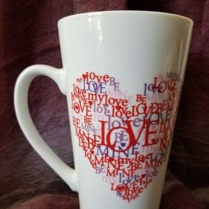 Love Be Mine Valentine Coffee  Mug Cup  Red Heart